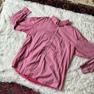 Wrangler Pink Button Down Long Sleeve Casual Shirt Size XXL